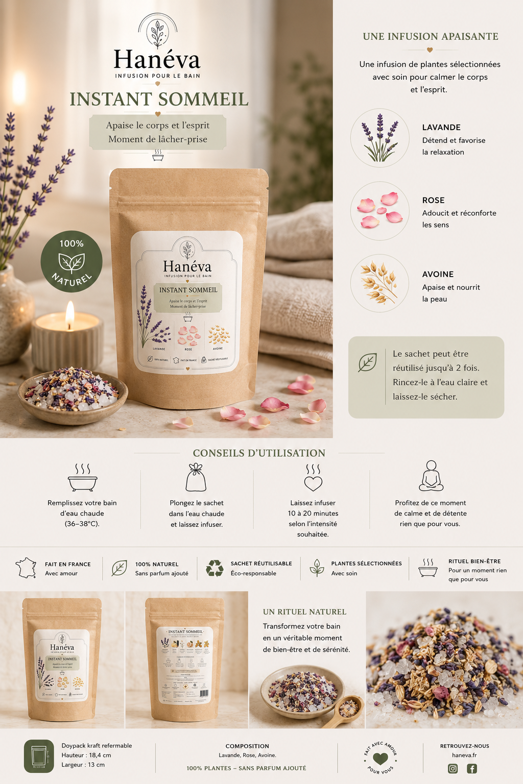 Instant Sommeil — Infusion pour le bain